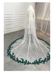Starr Bridal-Royal Any Solid Color Floral Edge