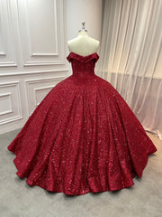 15 by Starr Bridal Red Glitter Quinceanera Collection