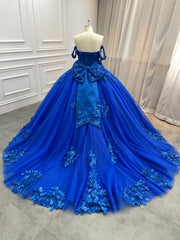 15 by Starr Bridal-3D Criss Cross Royal Blue
