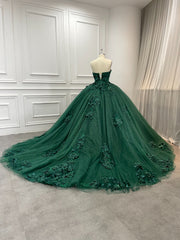 15 by Starr Bridal 3D Sleeveless Emerald Green Quinceanera Dress