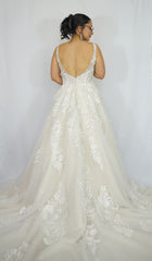 HeraWhite Bridal- HW3021 Stunning Tulle/Lace Glitter Gown