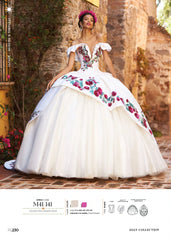 Floral White off the Shoulder Quinceanera Dress by Ragazza Fashion Style M41-141