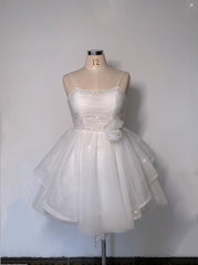 LWD- Design 3 Mini Dress Tulle Ruched with flower bow