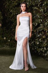 SATIN STRAPLESS BRIDAL DRESS  7451W_OFF