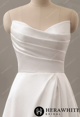 HeraWhite-  HW 2824 MikadoSatin  Off the Shoulder A Line Gown