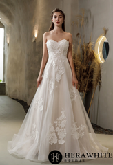 Herawhite Bridal- HW2520 Floral Lace Wedding Dress