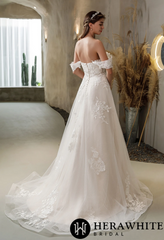 Herawhite Bridal- HW2520 Floral Lace Wedding Dress