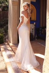 Cinderella Divine Bridal Sheath Off the Shoulder Gown