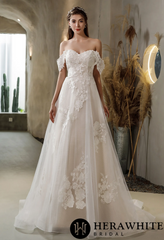 Herawhite Bridal- HW2520 Floral Lace Wedding Dress