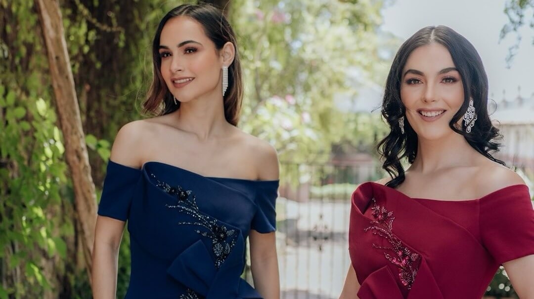 Model wearing a mothers dress